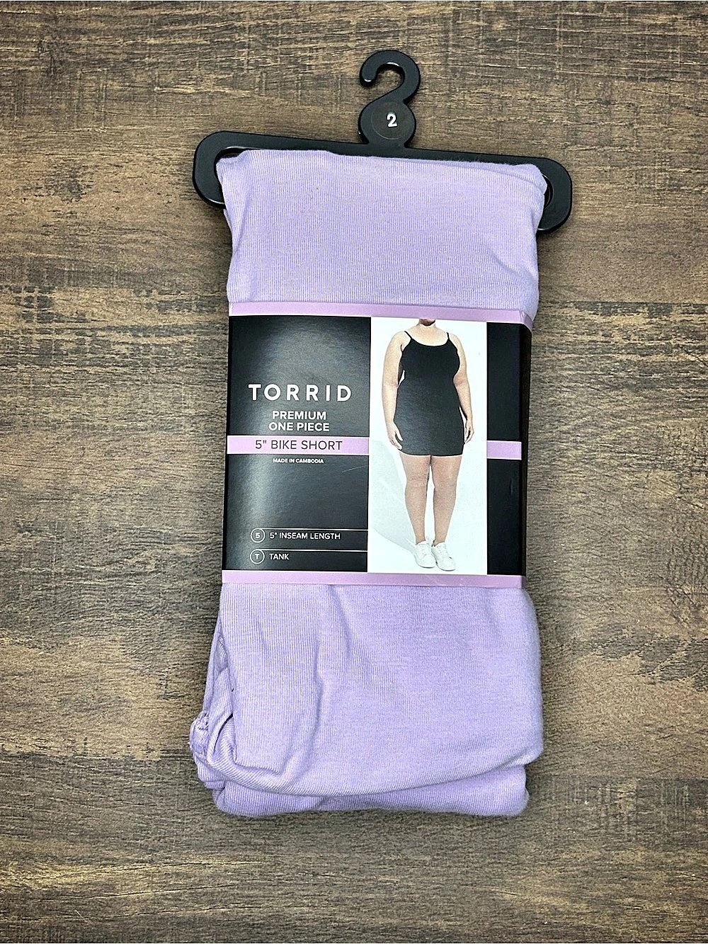 NWT Torrid English Hyacinth Purple 5" Bike Short Tank Romper Catsuit 2X 2 18